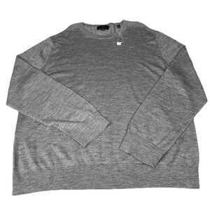VINCE 100% Merino Wool Sweater Mens Sz‎ XL Gray Pullover Lightweight Crew Neck